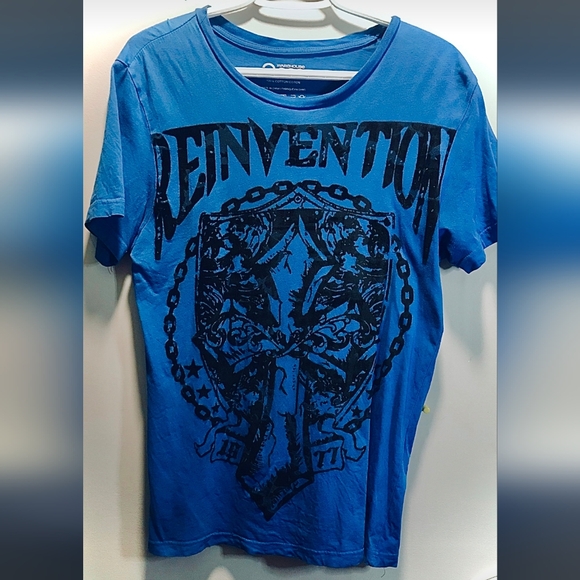 Y2K Vintage Style Graphic T-Shirt - "Reinvention 1977" Blue Streetwear UnisexTee - Picture 6 of 8